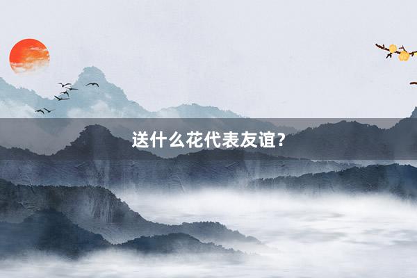 送什么花代表友谊？